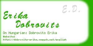 erika dobrovits business card